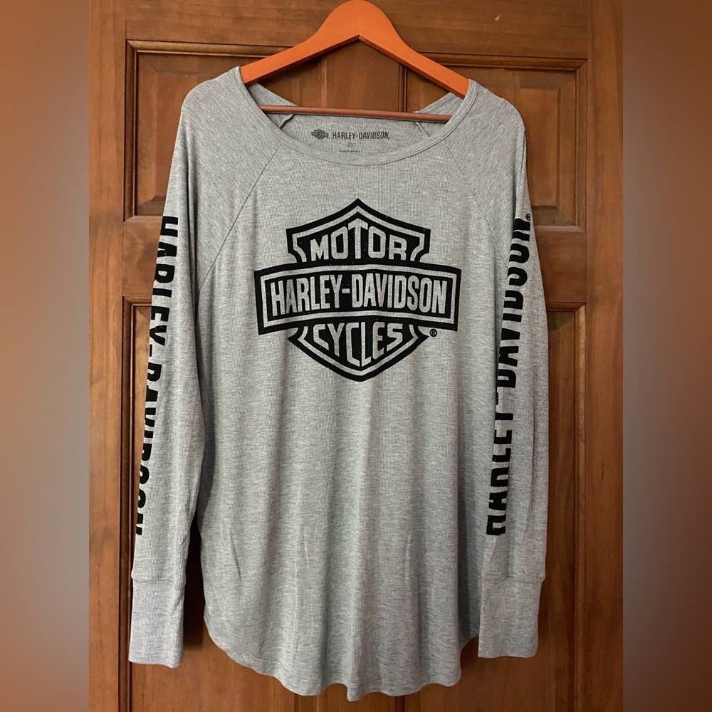 Harley-Davidson Bar & Shield Gray Long Sleeve Shirt